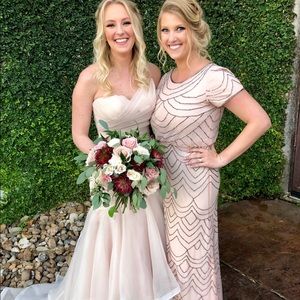 Adrianna Pappell beaded blouson dress